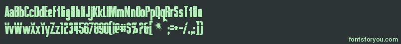 フォントPhelpsBold – 黒い背景に緑の文字