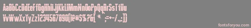 フォントPhelpsBold – 灰色の背景にピンクのフォント