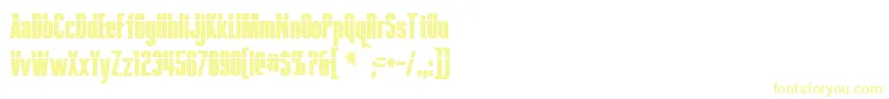 フォントPhelpsBold – 白い背景に黄色の文字