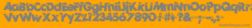 フォントPeeps – オレンジの背景に灰色の文字
