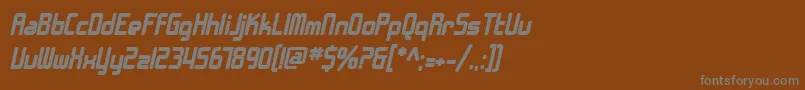 Шрифт SfChromeFendersBoldOblique – серые шрифты на коричневом фоне