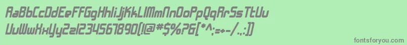 Шрифт SfChromeFendersBoldOblique – серые шрифты на зелёном фоне