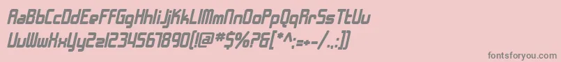 フォントSfChromeFendersBoldOblique – ピンクの背景に灰色の文字