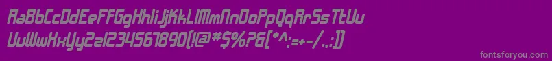 SfChromeFendersBoldOblique-fontti – harmaat kirjasimet violetilla taustalla