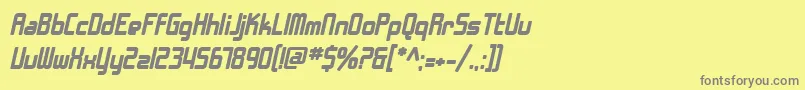 SfChromeFendersBoldOblique Font – Gray Fonts on Yellow Background