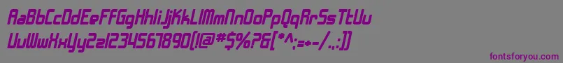 SfChromeFendersBoldOblique Font – Purple Fonts on Gray Background