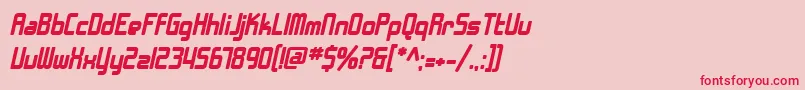 フォントSfChromeFendersBoldOblique – ピンクの背景に赤い文字