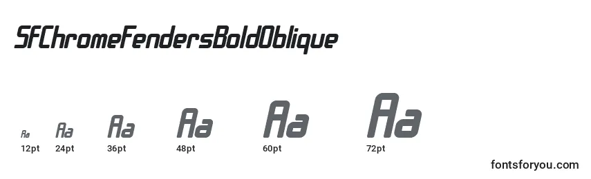SfChromeFendersBoldOblique Font Sizes