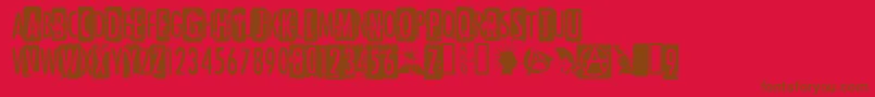 CfPunkrockshow Font – Brown Fonts on Red Background
