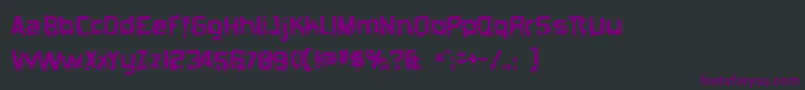 Fonte Biometri – fontes roxas em um fundo preto