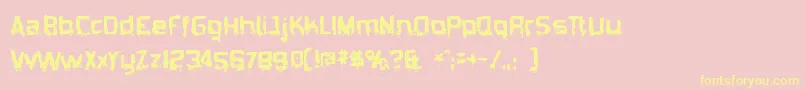 Biometri Font – Yellow Fonts on Pink Background