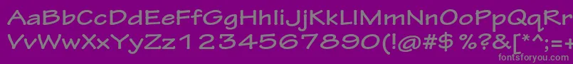 Fonte TektonproBoldext – fontes cinzas em um fundo violeta