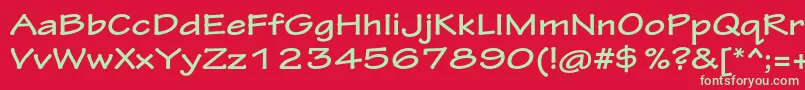 TektonproBoldext Font – Green Fonts on Red Background