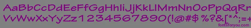 TektonproBoldext Font – Purple Fonts on Gray Background