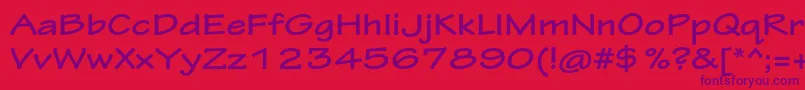TektonproBoldext Font – Purple Fonts on Red Background