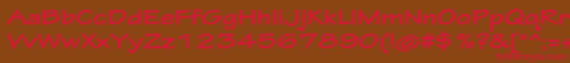 TektonproBoldext Font – Red Fonts on Brown Background