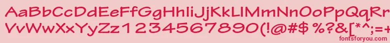 Weitere Informationen zur TektonproBoldext-Schriftart TektonproBoldext-Schriftart – Rote Schriften auf rosa Hintergrund
