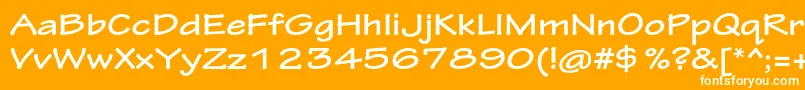 TektonproBoldext Font – White Fonts on Orange Background