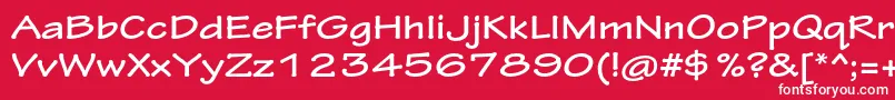 Шрифт TektonproBoldext – белые шрифты на красном фоне