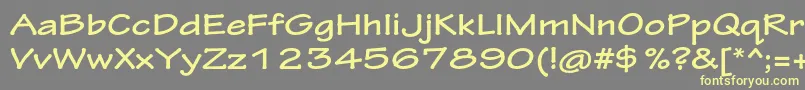 TektonproBoldext-Schriftart – Gelbe Schriften auf grauem Hintergrund