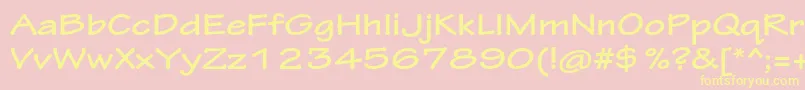 TektonproBoldext Font – Yellow Fonts on Pink Background