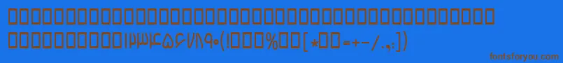 BBardiya Font – Brown Fonts on Blue Background