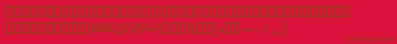 Czcionka BBardiya – brązowe czcionki na czerwonym tle