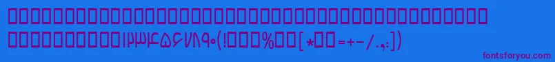 BBardiya Font – Purple Fonts on Blue Background