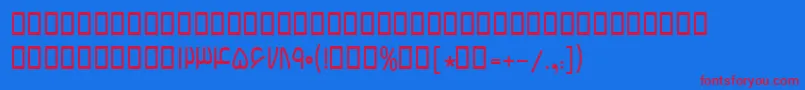 BBardiya Font – Red Fonts on Blue Background