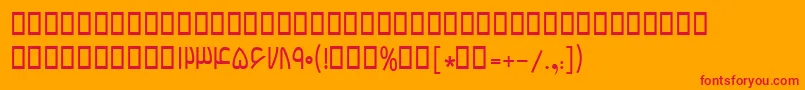 BBardiya Font – Red Fonts on Orange Background