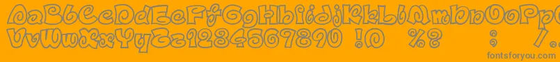 D3SpiralismOutline Font – Gray Fonts on Orange Background