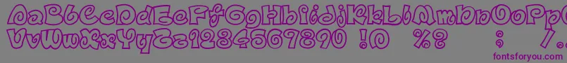 D3SpiralismOutline Font – Purple Fonts on Gray Background