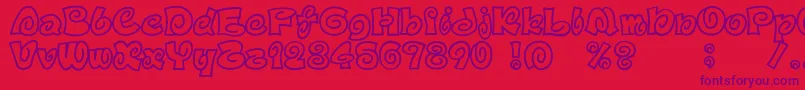 D3SpiralismOutline Font – Purple Fonts on Red Background