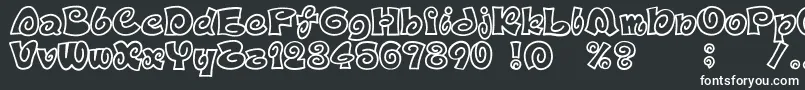 Шрифт D3SpiralismOutline – белые шрифты