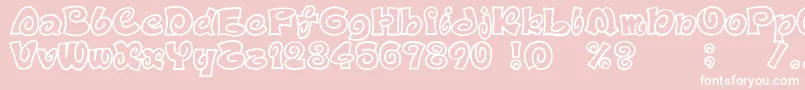 D3SpiralismOutline Font – White Fonts on Pink Background