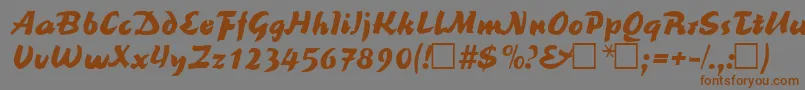 ReinerblackRegular Font – Brown Fonts on Gray Background