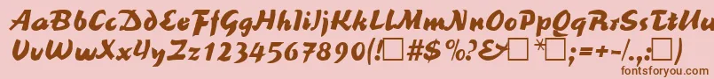 fuente ReinerblackRegular – Fuentes Marrones Sobre Fondo Rosa
