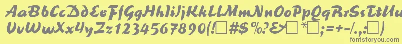 ReinerblackRegular Font – Gray Fonts on Yellow Background