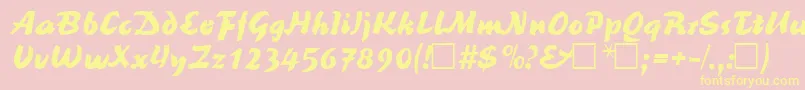 ReinerblackRegular Font – Yellow Fonts on Pink Background