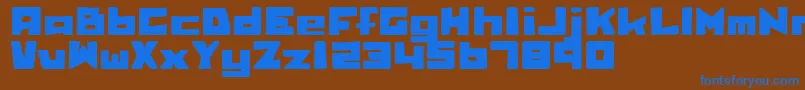 Bbobtrial Font – Blue Fonts on Brown Background