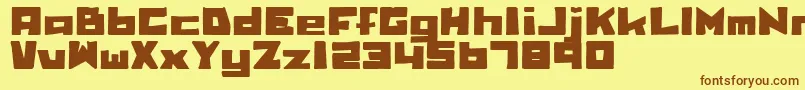 Bbobtrial Font – Brown Fonts on Yellow Background