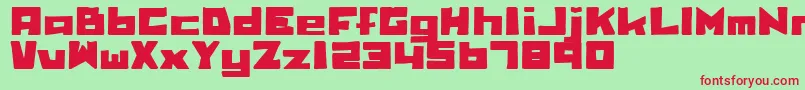 Bbobtrial Font – Red Fonts on Green Background