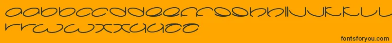 Lanitta Font – Black Fonts on Orange Background