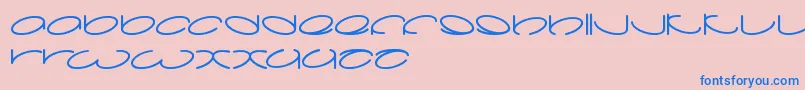 Lanitta Font – Blue Fonts on Pink Background