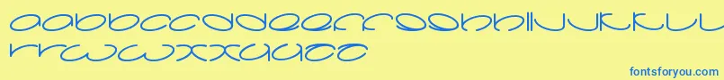 Lanitta Font – Blue Fonts on Yellow Background