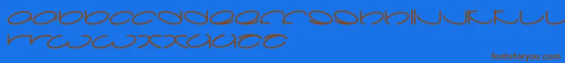 Lanitta Font – Brown Fonts on Blue Background