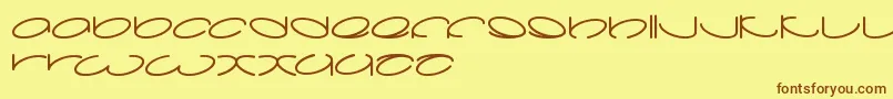 Lanitta Font – Brown Fonts on Yellow Background