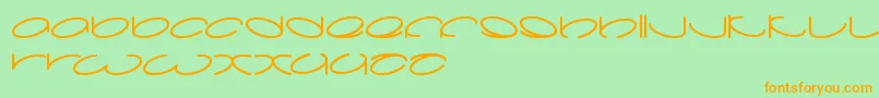 Lanitta Font – Orange Fonts on Green Background