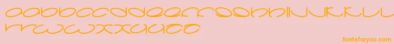 Lanitta Font – Orange Fonts on Pink Background