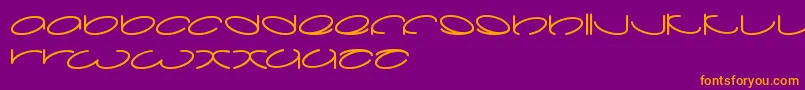 Lanitta Font – Orange Fonts on Purple Background